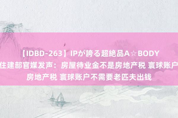 【IDBD-263】IPが誇る超絶品A☆BODYスペシャル8時間 住建部官媒发声：房屋待业金不是房地产税 寰球账户不需要老匹夫出钱